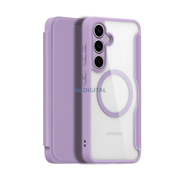DUX DUCIS SKIN X PRO Carcasă Standing Leather Effect (FLIP, deschidere laterală, RFID, MagSafe) LILA Samsung Galaxy S25 Plus (SM-S936)