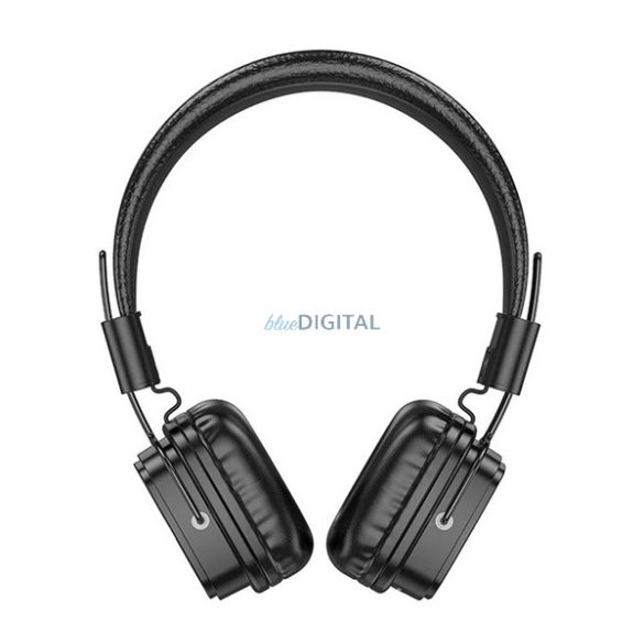HOCO W56 căști bluetooth Stereo (v5.4, mufă jack de 3,5 mm) NEGRU