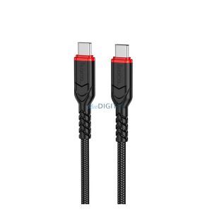 HOCO X59 cablu de date (Tip-C - Tip-C, 60W, 3A, încărcător rapid PD, 300cm) NEGRU