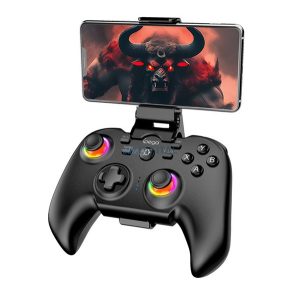 Controler fără fir IPEGA (v5.1, baterie 400mAh, RGB, compatibil iOS/Android/PC/PS3/PS4/Nintendo Switch) NEGRU