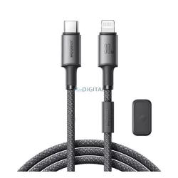   JOYROOM UNLIMITED cablu de date (Type-C - lightning, 60W, încărcător rapid, 120cm + organizator magnetic de cablu) GREY