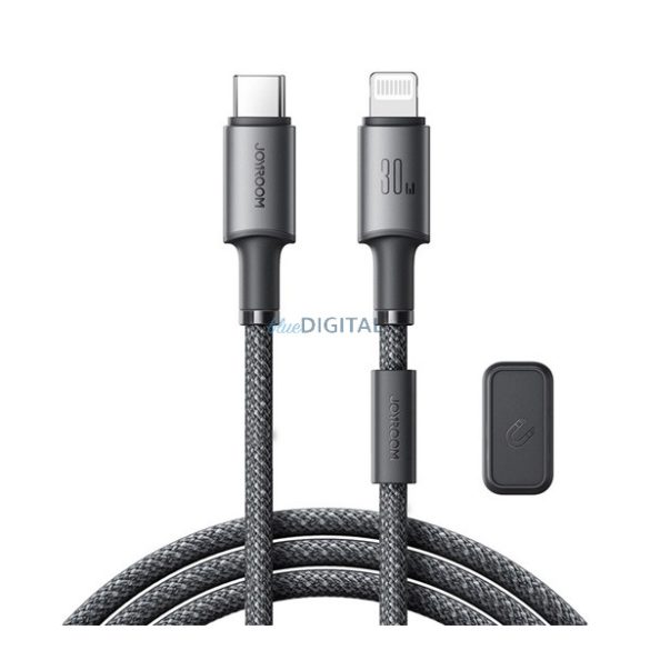 JOYROOM UNLIMITED cablu de date (Type-C - lightning, 60W, încărcător rapid, 120cm + organizator magnetic de cablu) GREY