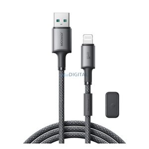 JOYROOM UNLIMITED cablu de date (USB - lightning, 3A, încărcător rapid, 120cm + organizator magnetic de cablu) GREY