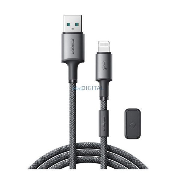 JOYROOM UNLIMITED cablu de date (USB - lightning, 3A, încărcător rapid, 120cm + organizator magnetic de cablu) GREY