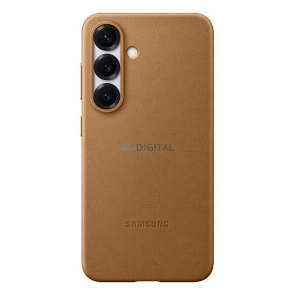 SAMSUNG plastic telefon protector (ECO piele efect spate capac) GOLD Samsung Galaxy S25 (SM-S931)