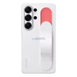  HUSĂ! - SAMSUNG silicon telefon protector (mat, built-in curea, kickstand) WHITE Samsung Galaxy S25 Ultra (SM-S938)
