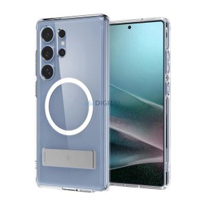 SPIGEN ULTRA HYBRID S plastic protector de telefon (rezistent la șocuri, bubble cadru, suport, MagSafe) pentru Samsung Galaxy S25 Ultra (SM-S938)