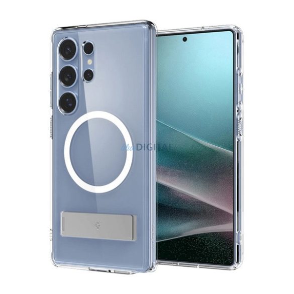 SPIGEN ULTRA HYBRID S plastic protector de telefon (rezistent la șocuri, bubble cadru, suport, MagSafe) pentru Samsung Galaxy S25 Ultra (SM-S938)