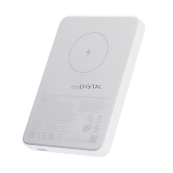XIAOMI MAGNETIC încărcător de urgență cu priză Type-C (5000mAh, 20W, încărcător rapid, wireless) ALB