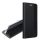 Husă permanentă, efect piele (FLIP, deschidere laterală, desktop, model textil) BLACK Samsung Galaxy A26 5G (SM-A266)