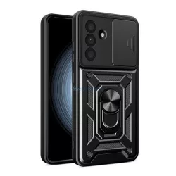  HUSĂ! - Defender silicon protector de telefon (rezistent la șocuri, inel de prindere, protector de cameră) BLACK Samsung Galaxy A36 5G (SM-A366)