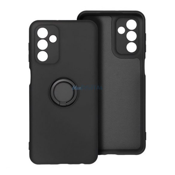 Silicon protector de telefon (inel de montare, microfibră pluș interior, magnetic, camera de protecție) BLACK Samsung Galaxy A26 5G (SM-A266)