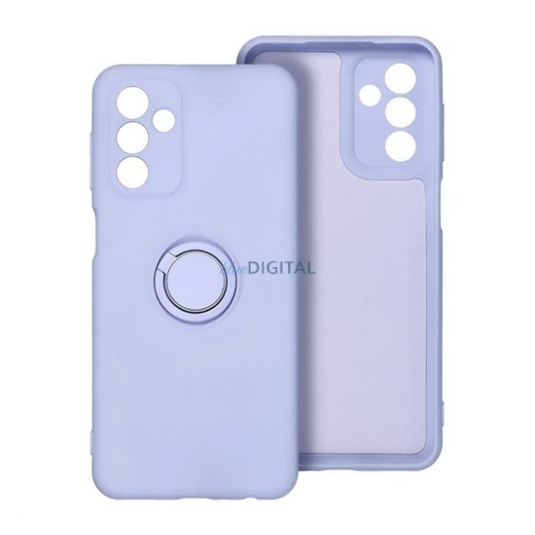 Silicon protector de telefon (inel de montare, microfibră pluș interior, magnetic, protector de cameră) LILA Samsung Galaxy A36 5G (SM-A366)
