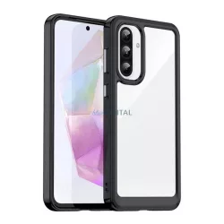   HUSĂ! - Silicon protector de telefon (rezistent la șocuri, spate transparent) BLACK Samsung Galaxy A36 5G (SM-A366)