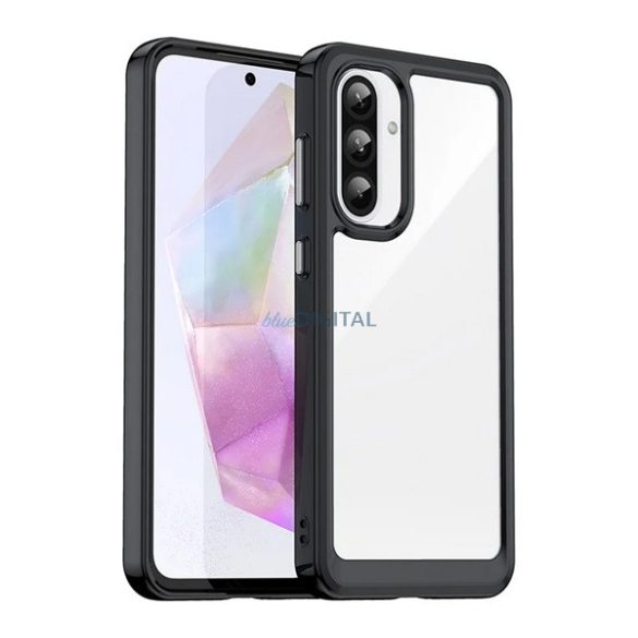 Silicon protector de telefon (rezistent la șocuri, spate transparent) BLACK Samsung Galaxy A36 5G (SM-A366)