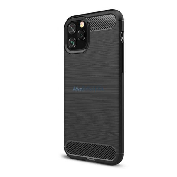Silicon protector de telefon (rezistent la impact, bubble heel, periat, model de carbon) BLACK Samsung Galaxy A56 5G (SM-A566)