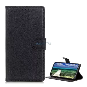HUSĂ! - Husă permanentă cu efect de piele (FLIP, deschidere laterală, desktop, premium) BLACK Samsung Galaxy A36 5G (SM-A366)