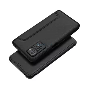 HUSĂ! - Carcasă permanentă, efect piele (FLIP, deschidere laterală, rezistență la impact, călcâi cu bule, protecție cameră foto, model carbon) BLACK Samsung Galaxy A36 5G (SM-A366)