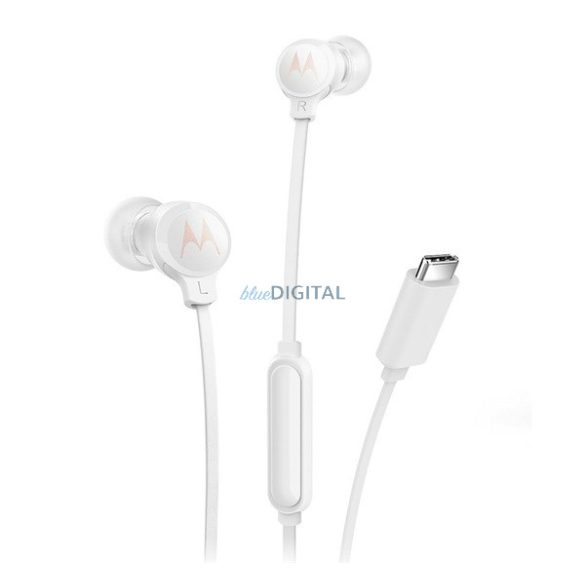 MOTOROLA EARBUDS 3C-s Căști STAR (Type-C, microfon, buton de înregistrare) ALB