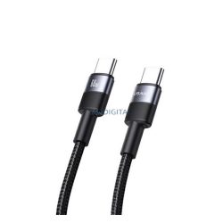   USAMS SY cablu de date (Tip-C - Tip-C, 60W, încărcător rapid PD, 120cm, șiret) NEGRU