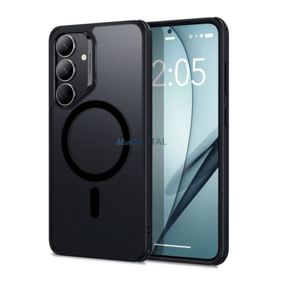 ESR CH HALOLOCK silicon telefon protector (rezistent la șocuri, bubble heel, MagSafe) BLACK Samsung Galaxy S25 Plus (SM-S936)