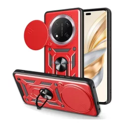   HUSĂ! - Protector de telefon din silicon Defender (rezistent la șocuri, inel de reținere, protector pentru cameră) Roșu Honor Magic7 Lite