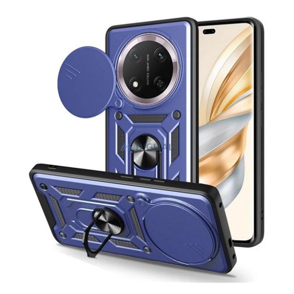 Defender silicon protector de telefon (rezistent la șocuri, inel de reținere, protector de cameră) CUTTING BLUE Honor Magic7 Lite