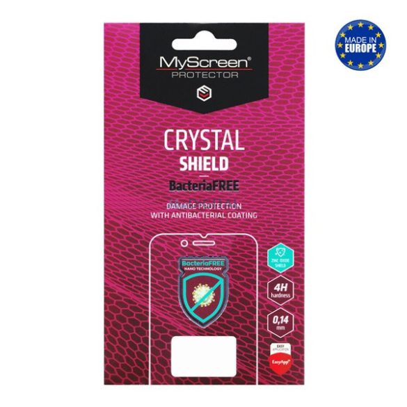 MYSCREEN CRYSTAL BacteriaFREE ecran protector film (antibacterian, 4H, nu curbat) pentru Xiaomi Redmi 13C 5G