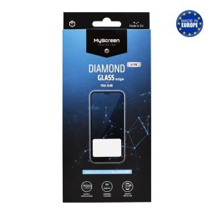 MYSCREEN DIAMOND GLASS LITE EDGE ecran protector de sticlă (2.5D, lipici complet, 0.33mm, 9H) BLACK Oppo A78 4G