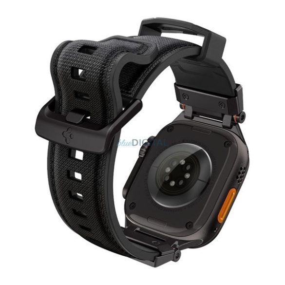 Curea SPIGEN DURAPRO ARMOR (personalizată, mare, silicon, reglabilă, cataramă metalică) BLACK Apple Watch Series 5 44mm, Watch Series 4 44mm, Watch Series 3 42mm