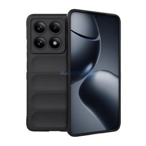 Silicon protector de telefon (rezistent la șocuri, protecția camerei, 3D) BLACK Xiaomi Redmi Notă 14 Pro 5G