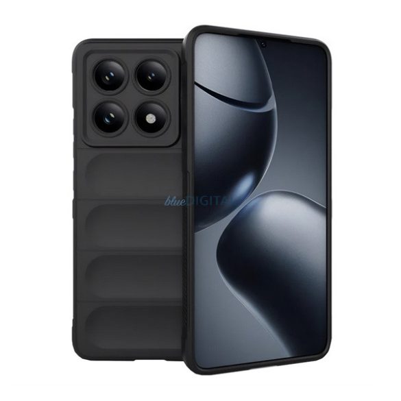 Silicon protector de telefon (rezistent la șocuri, protecția camerei, 3D) BLACK Xiaomi Redmi Notă 14 Pro 5G