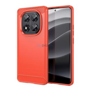 Silicon protector de telefon (rezistent la impact, călcâi pernă de aer, periat, model de carbon) PIROS Xiaomi Redmi Notă 14 Pro 5G