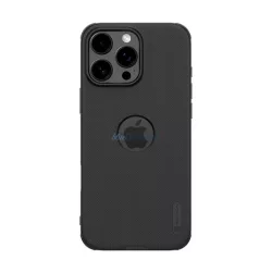   HUSĂ! - NILLKIN SUPER FROSTED PRO plastic protector de telefon (rezistent la impact, cauciucat, suprafață aspră, decupaj logo) BLACK Apple iPhone 16 Pro