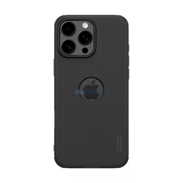 HUSĂ! - NILLKIN SUPER FROSTED PRO plastic protector de telefon (rezistent la impact, cauciucat, suprafață aspră, decupaj logo) BLACK Apple iPhone 16 Pro