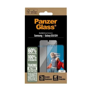 PANZERGLASS ecran protector din sticlă (3D, rezistent la impact, 9H) pentru Samsung Galaxy S25 (SM-S931)