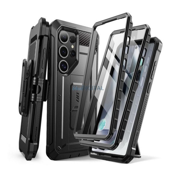 SUPCASE UNICORN BEETLE PRO protecție din plastic pentru telefon (protecție 360°, rezistent la șocuri, capac frontal din plastic) BLACK Samsung Galaxy S25 Ultra (SM-S938)