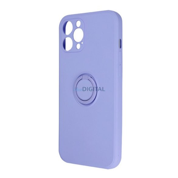 Silicon protector de telefon (inel titular, microfibră pluș interior, magnetic, protector de cameră) LILA Xiaomi Redmi Notă 14 Pro Plus 5G