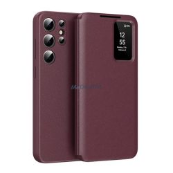   HUSĂ! - Carcasă Standing (activă FLIP, deschidere laterală, Smart View Cover) BORDO Samsung Galaxy S25 Ultra (SM-S938)