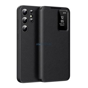 Carcasă Standing (FLIP activ, deschidere laterală, Smart View Cover) BLACK Samsung Galaxy S25 Ultra (SM-S938)