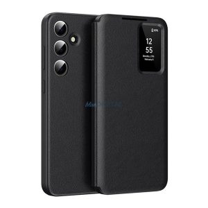 Carcasă Standing (activă FLIP, deschidere laterală, Smart View Cover) BLACK Samsung Galaxy S25 (SM-S931)