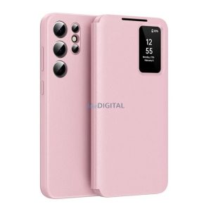 Carcasă Standing (active FLIP, deschidere laterală, Smart View Cover) ROSE COLOUR Samsung Galaxy S22 Ultra (SM-S908)