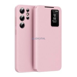Carcasă Standing (Active FLIP, deschidere laterală, Smart View Cover) ROSE COLOUR Samsung Galaxy S24 Ultra (SM-S928)
