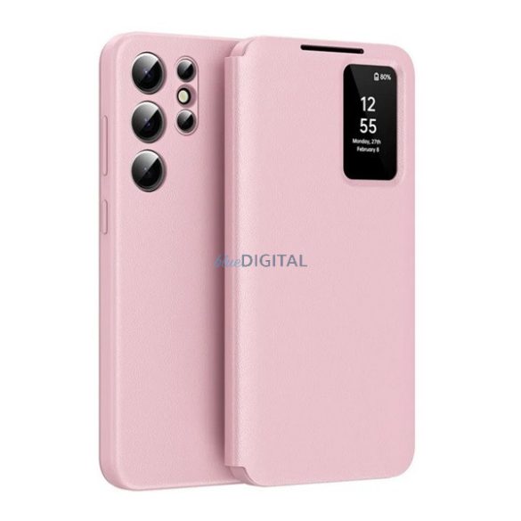 Carcasă Standing (Active FLIP, deschidere laterală, Smart View Cover) ROSE COLOUR Samsung Galaxy S25 Ultra (SM-S938)