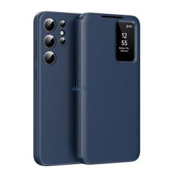   HUSĂ! - Carcasă Standing (active FLIP, deschidere laterală, Smart View Cover) Flush Blue Samsung Galaxy S22 Ultra (SM-S908)