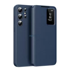  HUSĂ! - Carcasă Standing (active FLIP, deschidere laterală, Smart View Cover) Flush Blue Samsung Galaxy S23 Ultra (SM-S918)
