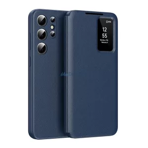 HUSĂ! - Carcasă Standing (active FLIP, deschidere laterală, Smart View Cover) Flush Blue Samsung Galaxy S23 Ultra (SM-S918)