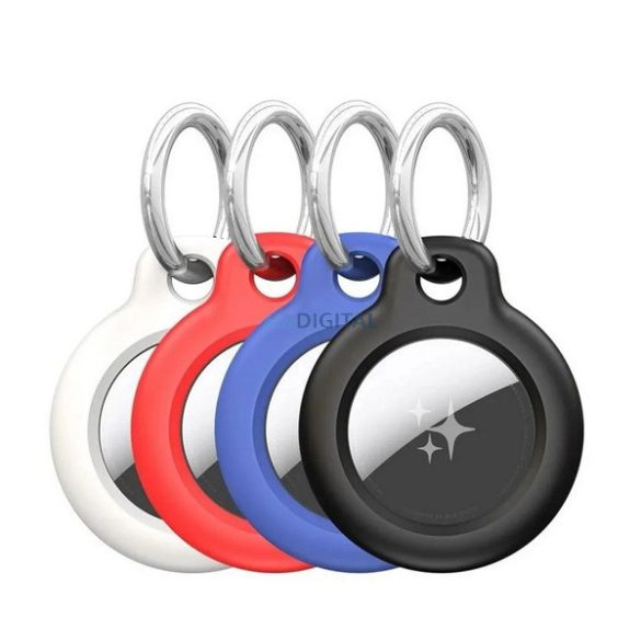 DUX DUCIS cutie de plastic 4pcs (breloc - negru, alb, albastru, roșu) Apple AirTag