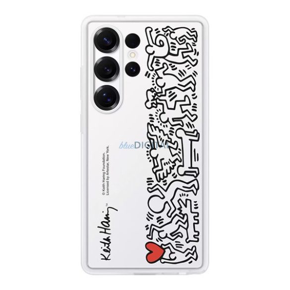 SAMSUNG plastic telefon protector (rezistent la șocuri, transparent detașabil + carte de buzunar spate) WHITE Samsung Galaxy S25 Ultra (SM-S938)