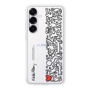 SAMSUNG plastic telefon protector (rezistent la șocuri, transparent detașabil + carte de buzunar spate) WHITE Samsung Galaxy S25 Plus (SM-S936)